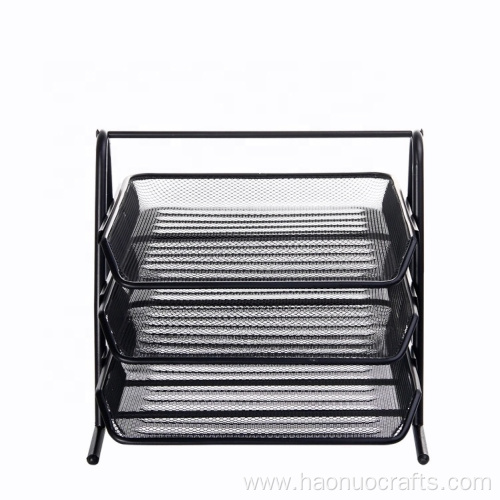 Office file tray wire basket storage file holder